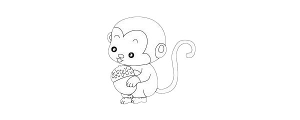 卡通猴子简笔画简单画法步骤图解及图片大全