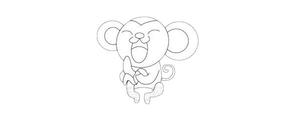 卡通猴子简笔画简单画法步骤图解及图片大全