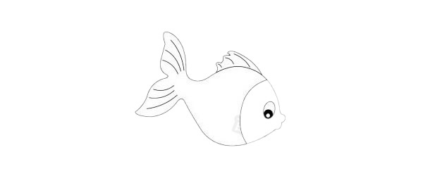 金鱼简笔画简单画法步骤教程及图片大全