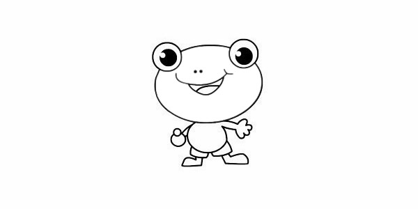 卡通青蛙简笔画简单画法步骤教程及图片大全