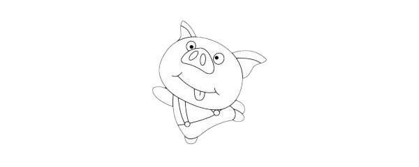 卡通小猪简笔画画法步骤教程及图片大全