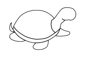卡通乌龟简笔画简单画法步骤教程及图片大全