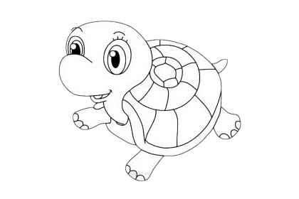 卡通乌龟简笔画简单画法步骤教程及图片大全