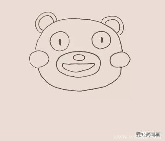 如何画熊最简单画法 熊本熊简笔画步骤图解教程
