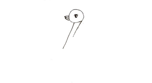 [鸵鸟的画法]用数字9画可爱的鸵鸟简笔画步骤教程