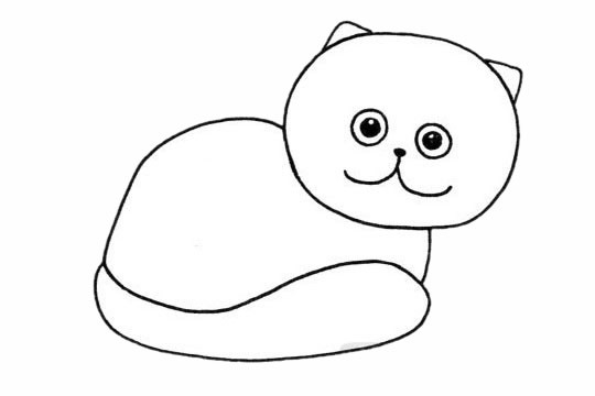 如何画加菲猫_呆呆的加菲猫简笔画步骤图解教程