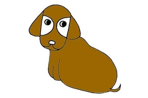 【腊肠犬简笔画】可爱的腊肠犬简笔画步骤图解教程