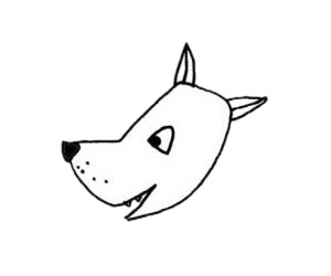 狼如何画简单又可爱_卡通狼的简笔画步骤画法教程