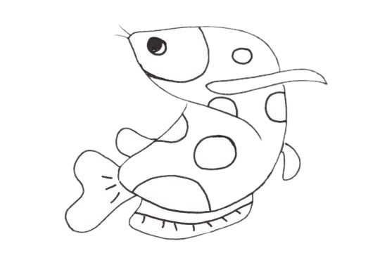 龙鱼如何画简单又可爱_龙鱼简笔画步骤画法教程