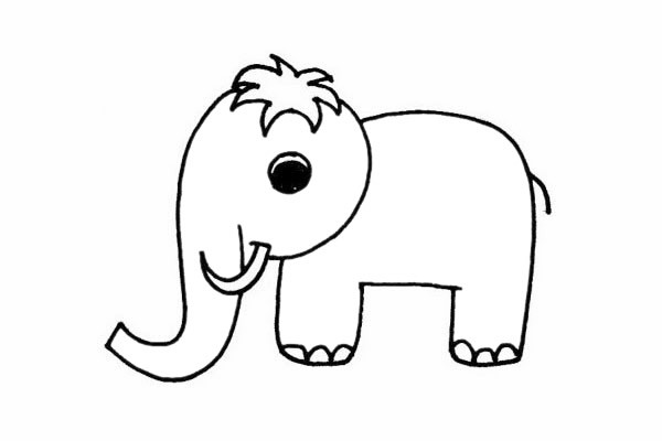 猛犸象简笔画_简单的猛犸象简笔画画法步骤图解教程