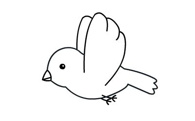 小鸟简笔画图片大全_超简单的鸟儿简笔画图片素材