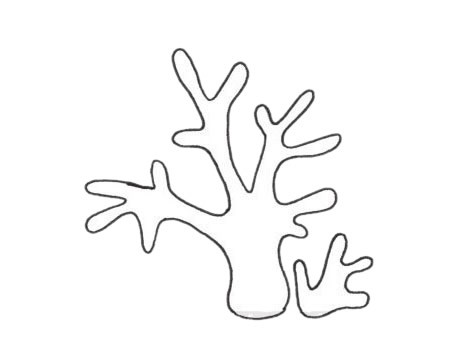 珊瑚超简单画法_珊瑚简笔画步骤图解教程及图片大全