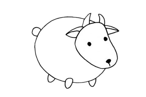 可爱的小羊简笔画步骤图解教程及图片大全