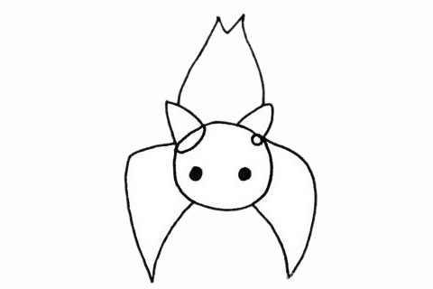 【蝙蝠简笔画】蝙蝠简笔画画法步骤图解教程及图片大全