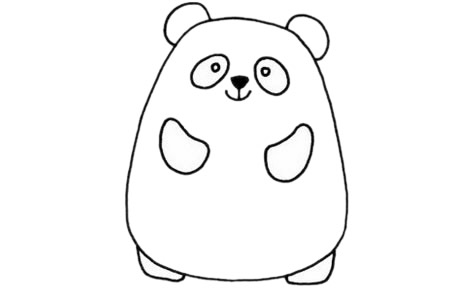 可爱的熊猫简笔画步骤画法及图片大全