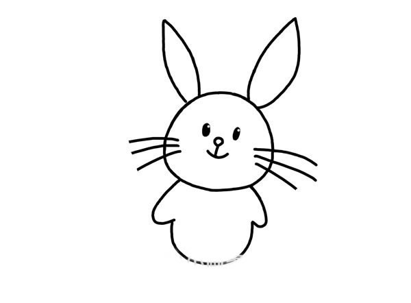 可爱的小白兔简笔画步骤图解教程