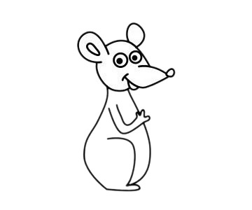 可爱的袋鼠简笔画步骤图片大全超简单画法