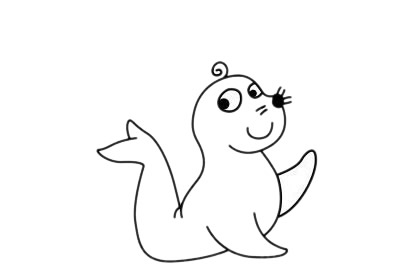 可爱的海豹简笔画简单画法步骤图片大全