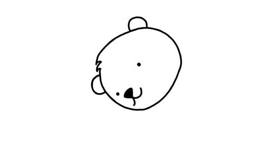 爱花的小熊简笔画步骤画法图片教程