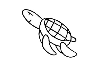 可爱的海龟简笔画步骤画法图片大全