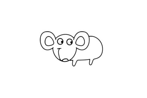 老鼠简笔画 线描老鼠简笔画简单步骤画法图