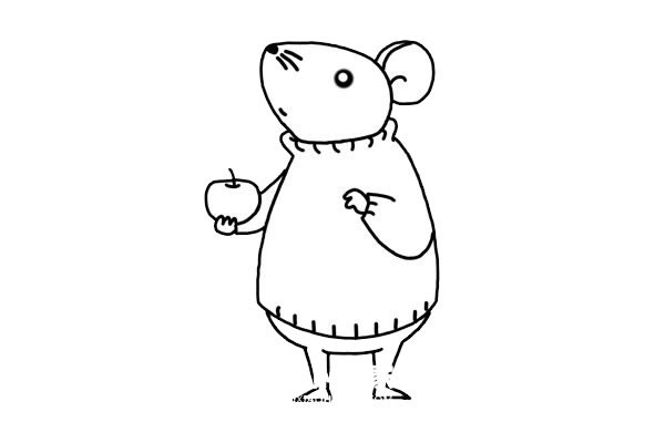 小老鼠简笔画 卡通老鼠简笔画步骤画法教程