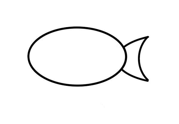 可爱小鱼简笔画步骤图片教程