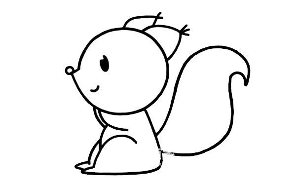松鼠如何画简单又可爱 松鼠简笔画步骤画法