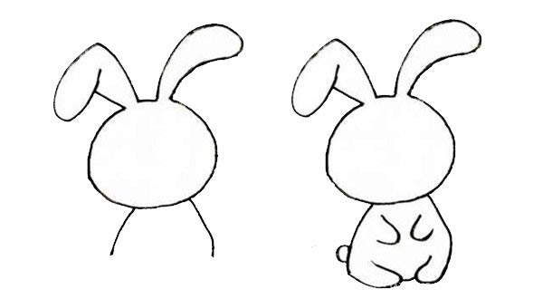 粉色兔子简笔画步骤图片