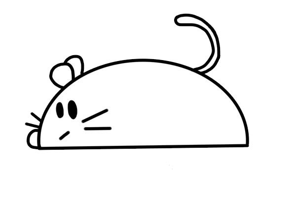 简笔画小老鼠的画法步骤图片