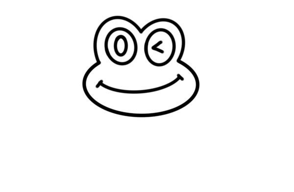 荷叶上的青蛙简笔画彩色