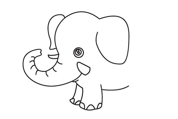 大象如何画最简单 卡通大象简笔画步骤教程