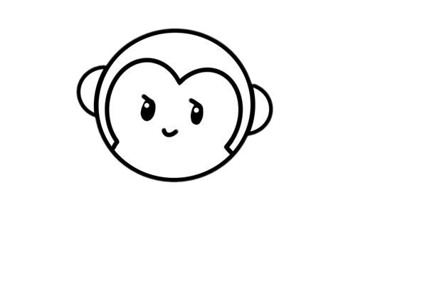 小猴子如何画_超萌小猴子简笔画画法步骤图片