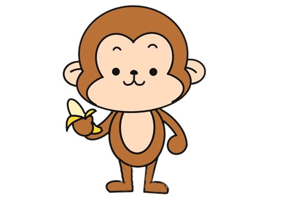 吃香蕉的猴子简笔画图片大全