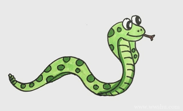 眼镜王蛇如何画简笔画
