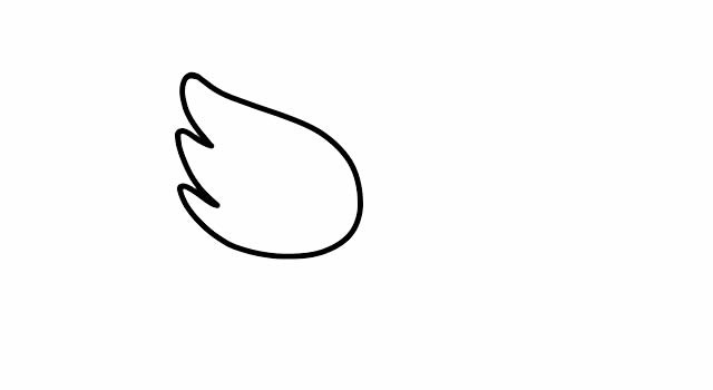 彩色小鸟简笔画简单步骤图片教程