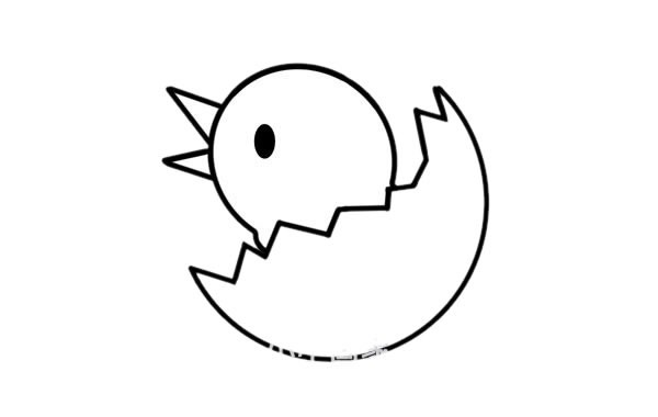 刚破壳的小鸡如何画 小鸡破壳简笔画画法步骤图片教程