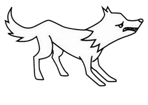 狼的简笔画 凶残 霸气 狼的超简单画法