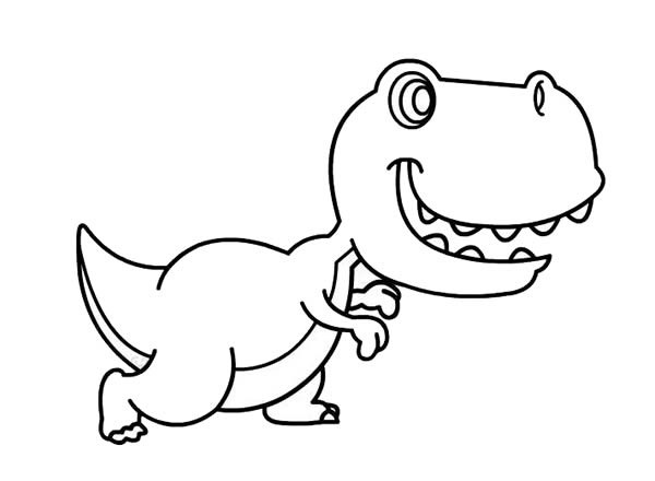 卡通恐龙简笔画画法步骤图片教程