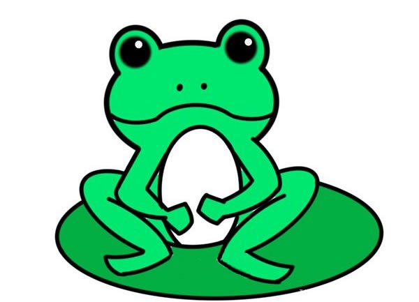 绿色青蛙如何画_绿色青蛙简笔画步骤图片