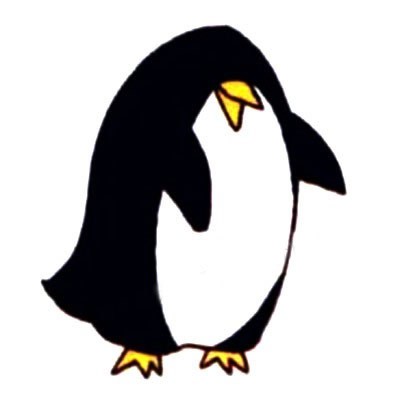 【企鹅简笔画图片】呆呆的企鹅简笔画的画法步骤教程