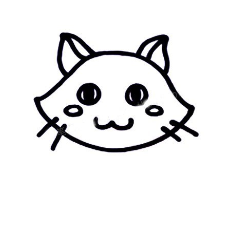 【猫咪简笔画彩色】儿童学画猫咪简笔画的画法步骤教程