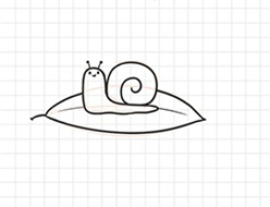 【蜗牛简笔画】蜗牛简笔画带颜色的画法步骤教程