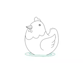 【母鸡简笔画图片】幼儿学画母鸡简笔画的画法步骤教程