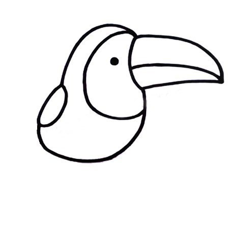 【啄木鸟简笔画彩色图片】幼儿学画啄木鸟简笔画的画法步骤教程