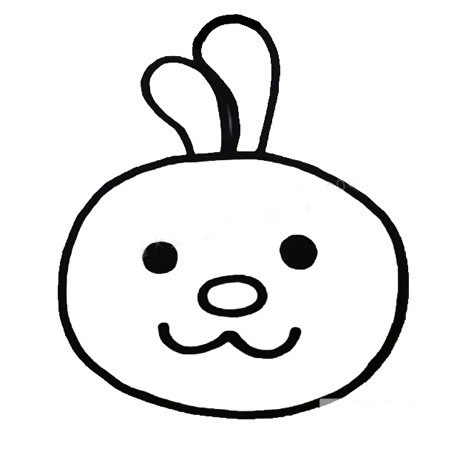【卡通兔子简笔画】幼儿学画卡通兔子简笔画的画法步骤教程