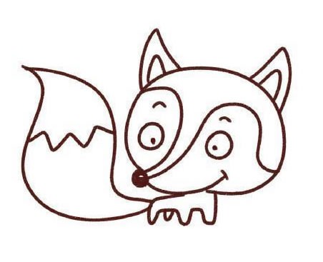 【狐狸简笔画步骤】儿童学画狐狸简笔画的画法步骤教程