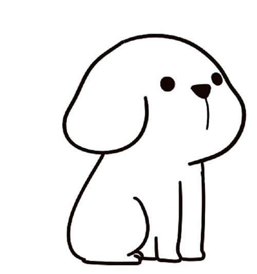 【小狗如何画一步一步教】可爱小狗简笔画的画法步骤图解