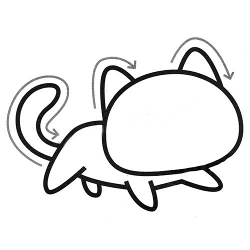 可爱的小猫简笔画图片 小猫简笔画的画法步骤教程