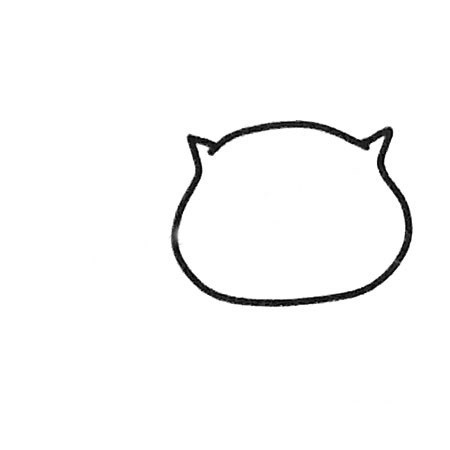 萌萌的小猫简笔画画法步骤教程